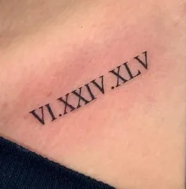 Roman Numeral Tattoo Ideas