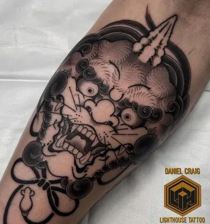 Shishi Mask Tattoo Idea