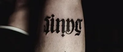 Sinner Saint Ambigram Tattoo
