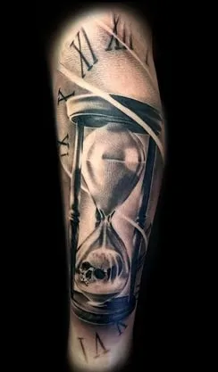 Skeletal Hourglass Tattoo Skeletal Hourglass Tattoo idea