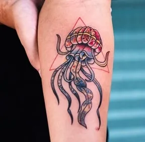 Traditional Japanese Jellyfish Tattoo