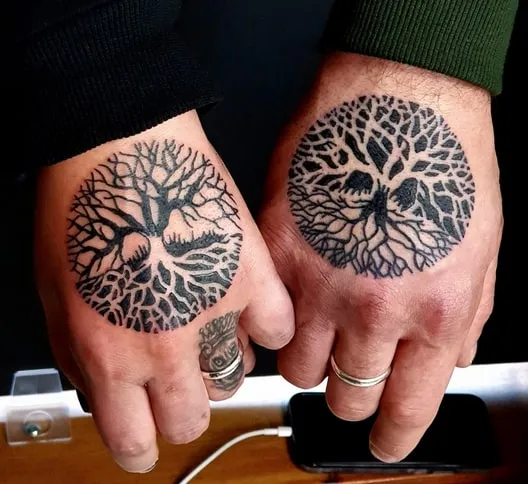 Tree of Life with Anchor Couple Tattoo 2