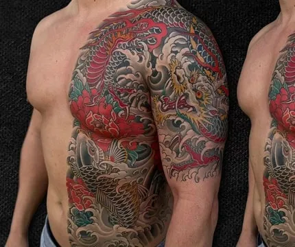 Yakuza Half-sleeve dragon Tattoo Yakuza Half-sleeve dragon Tattoo