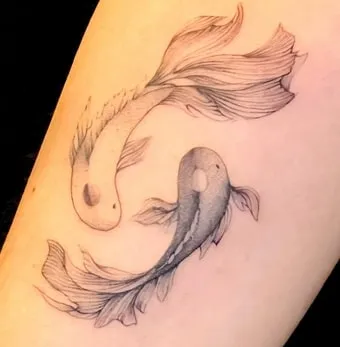 Ying Yang Fish Tattoo