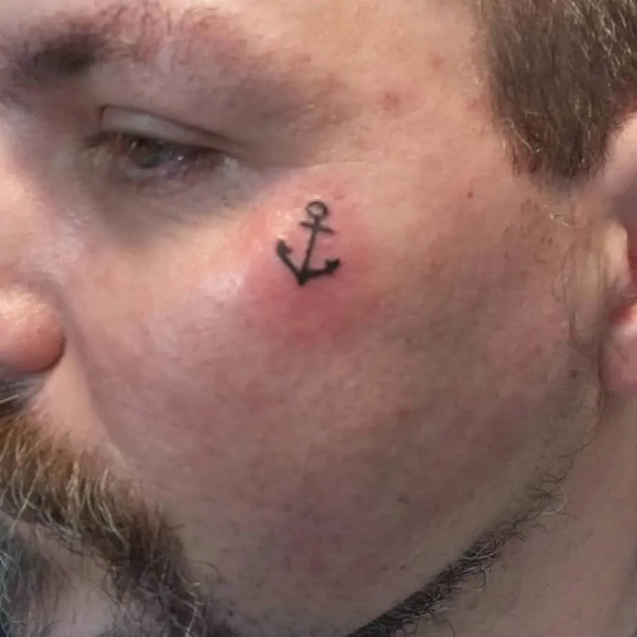 anchor tattoo under eye idea meaning