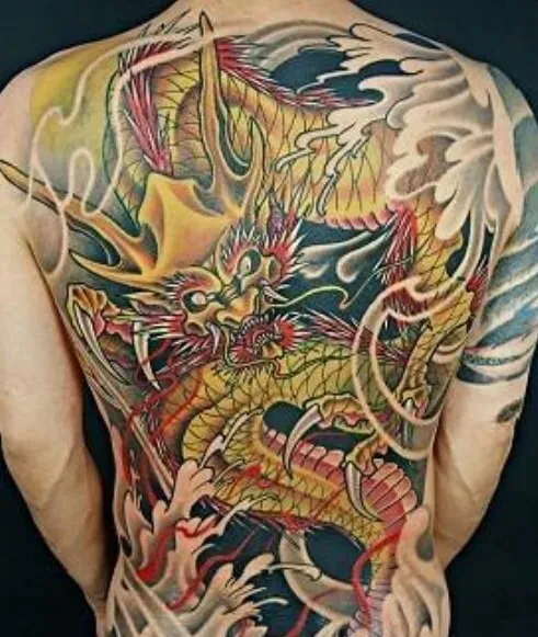design and placement of yakuza dragon tattoo