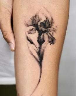 iris flower tattoo idea