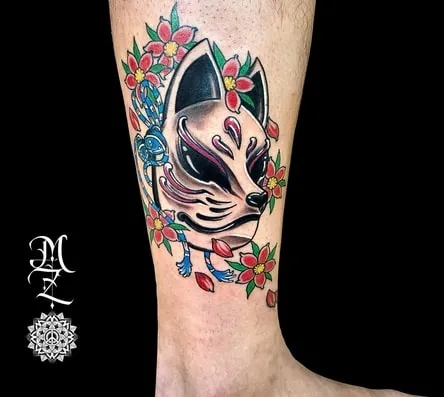 kitsune mask tattoo idea