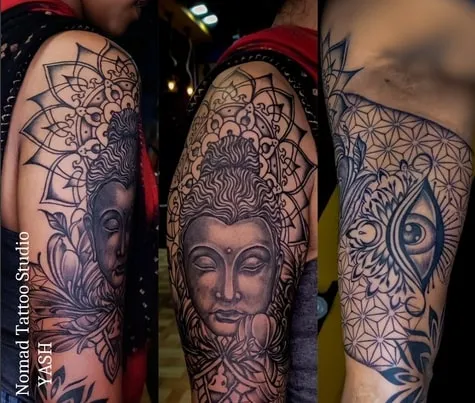 mandala buddha tattoo