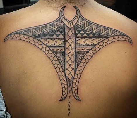 polynesian manta ray tattoo