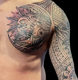 polynesian sun and moon tattoo