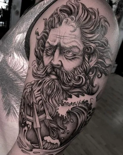 poseidon tattoo ideas for men
