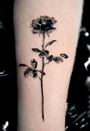 Black Rose Tattoo Design Ideas8 shaded Black Rose Tattoo Design