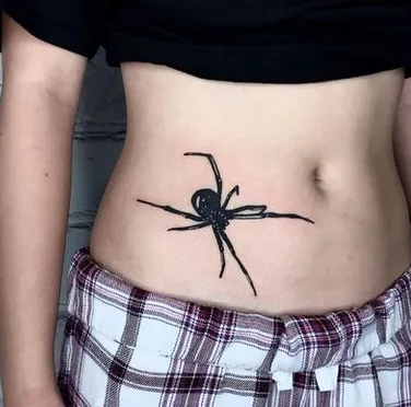 Black Widow Tattoo on Specific Body Parts