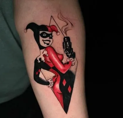 Classic Harley Quinn Tattoo