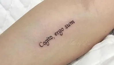Cogito, Ergo Sum tattoo idea latin quote Cogito, Ergo Sum tattoo idea latin quote