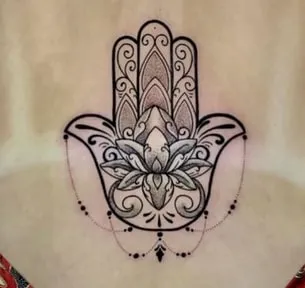 Hand with Eye Tattoo Idea 2 mandala style Hand with Eye Tattoo Idea