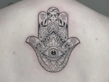 Hand with Eye Tattoo Idea 6 back tattoo Hand with Eye Tattoo Idea