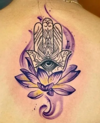 Hand with Eye Tattoo Idea 9 color Hand with Eye Tattoo Idea