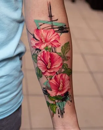 Hibiscus Tattoo Design Ideas 2 color Hibiscus Tattoo Design Idea