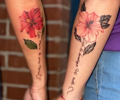 Hibiscus Tattoo Design Ideas 5 couples Hibiscus Tattoo Design Idea