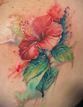 Hibiscus Tattoo Design Ideas 7 watercolor Hibiscus Tattoo Design Idea