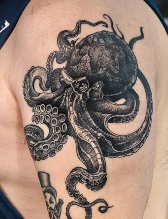 detailed Kraken Tattoo Design