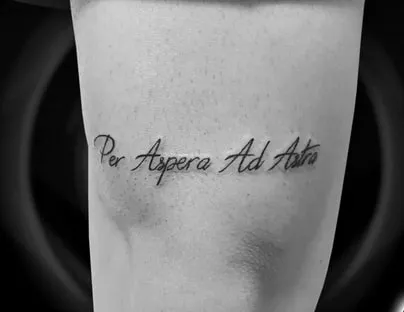 Per Aspera Ad Astra tattoo latin quote Per Aspera Ad Astra tattoo latin quote