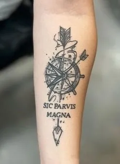 Sic Parvis Magna tattoo latin quote Sic Parvis Magna tattoo latin quote