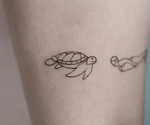 Small and Minimalist Sea Turtle Designs
