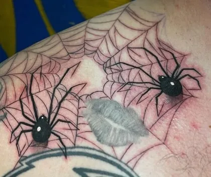 Yin-Yang Black Widow Tattoo Idea