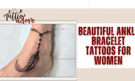 Beautiful Ankle Bracelet Tattoos for Women