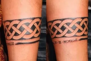 celtic black band on arm tattoo idea