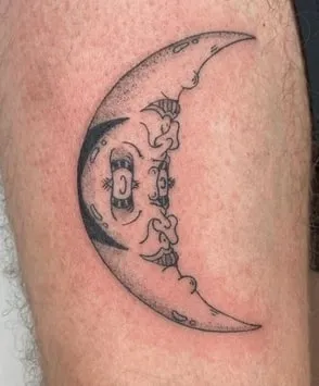 black half moon tattoo meaning