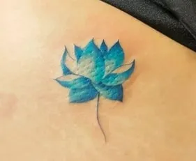 blue lotus tattoo