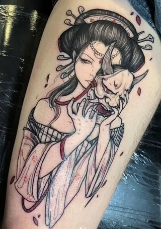 classic geisha tattoo style classic geisha tattoo style