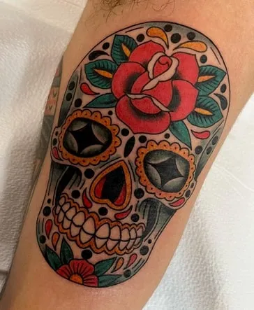 day of the dead skull tattoo