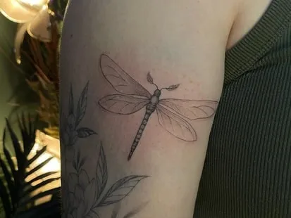 dragonfly tattoo design idea 10 lines on dragonfly tattoo design idea