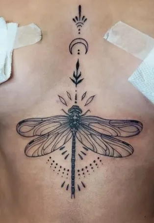 dragonfly tattoo design idea 11 sternum dragonfly tattoo design idea
