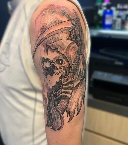 grim reaper tattoo idea 10 arm tattoo grim reaper tattoo idea