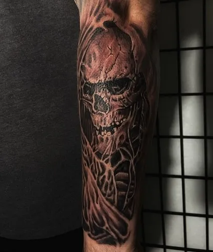 grim reaper tattoo idea 13 scary grim reaper tattoo idea