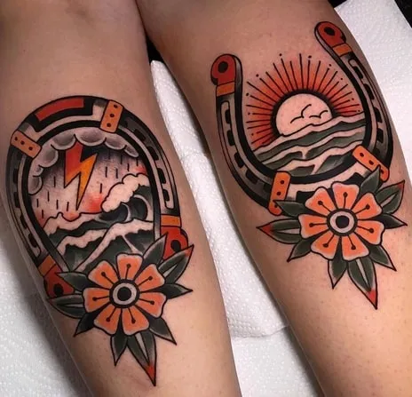 horseshoe tattoo design idea 