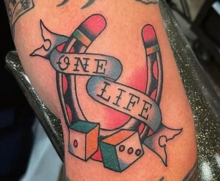 horseshoe tattoo design idea 