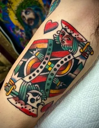 king of hearts tattoo interp