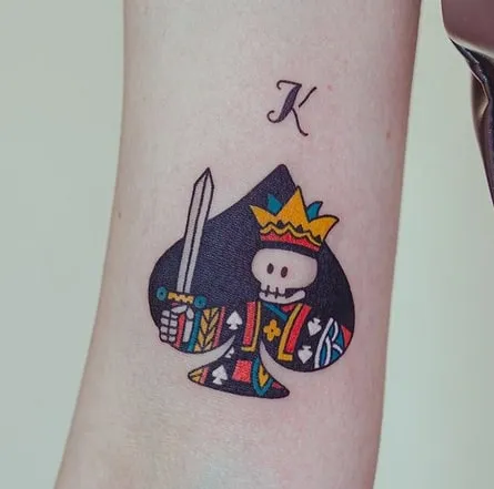 king of spades tattoo idea 10 comical king of spades tattoo idea