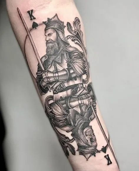 king of spades tattoo idea 4 realistic king of spades tattoo idea