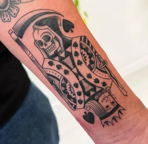 king of spades tattoo idea 7 death king of spades tattoo idea