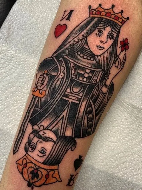king of spades tattoo idea 8 queen of hearts king of spades tattoo idea
