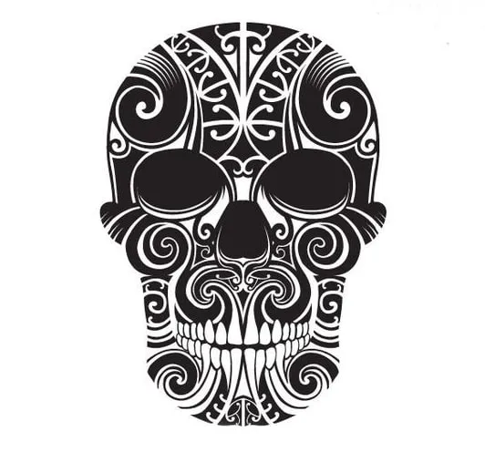 maori skull tattoo