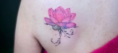 pink lotus tattoo design